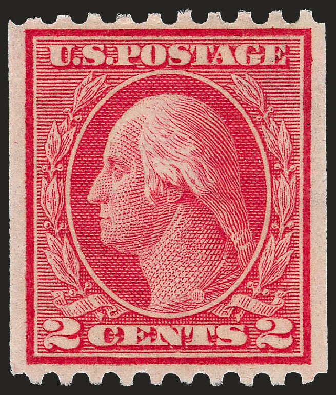 US Stamp Price Scott Cat. # 449: 2c 1915 Washington Coil Perf 10 Horizontally. Robert Siegel Auction Galleries, Dec 2008, Sale 967, Lot 4789