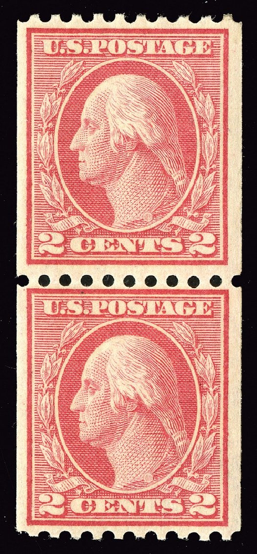 Prices of US Stamp Scott Catalog #449: 1915 2c Washington Coil Perf 10 Horizontally. Spink Shreves Galleries, May 2014, Sale 148, Lot 309