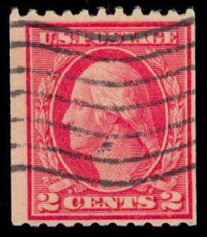 US Stamps Price Scott Cat. #449: 2c 1915 Washington Coil Perf 10 Horizontally. Daniel Kelleher Auctions, Sep 2013, Sale 639, Lot 440