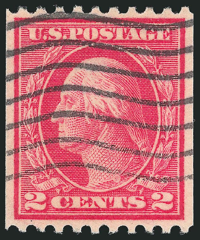 US Stamp Prices Scott Cat. 449: 1915 2c Washington Coil Perf 10 Horizontally. Robert Siegel Auction Galleries, Oct 2012, Sale 1032, Lot 3550