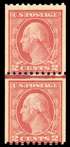 US Stamp Price Scott Cat. 449: 2c 1915 Washington Coil Perf 10 Horizontally. Matthew Bennett International, Sep 2010, Sale 331, Lot 731