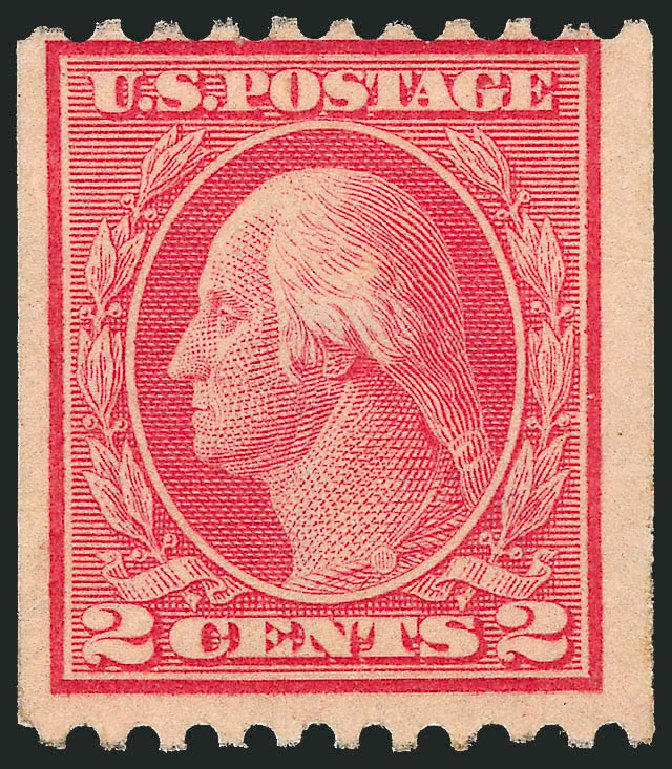 Price of US Stamps Scott Cat. #449 - 1915 2c Washington Coil Perf 10 Horizontally. Robert Siegel Auction Galleries, Oct 2011, Sale 1014, Lot 1934
