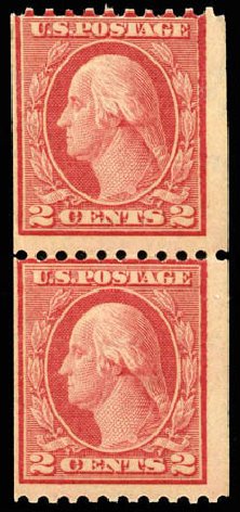 Costs of US Stamp Scott #449 - 2c 1915 Washington Coil Perf 10 Horizontally. Matthew Bennett International, Apr 2008, Sale 326, Lot 412