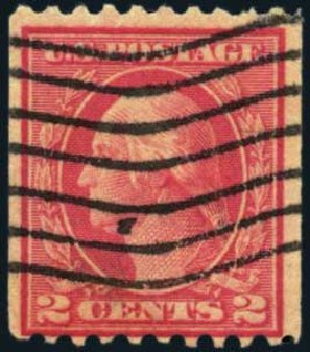 Value of US Stamps Scott Catalog # 449 - 2c 1915 Washington Coil Perf 10 Horizontally. Harmer-Schau Auction Galleries, May 2012, Sale 93, Lot 362