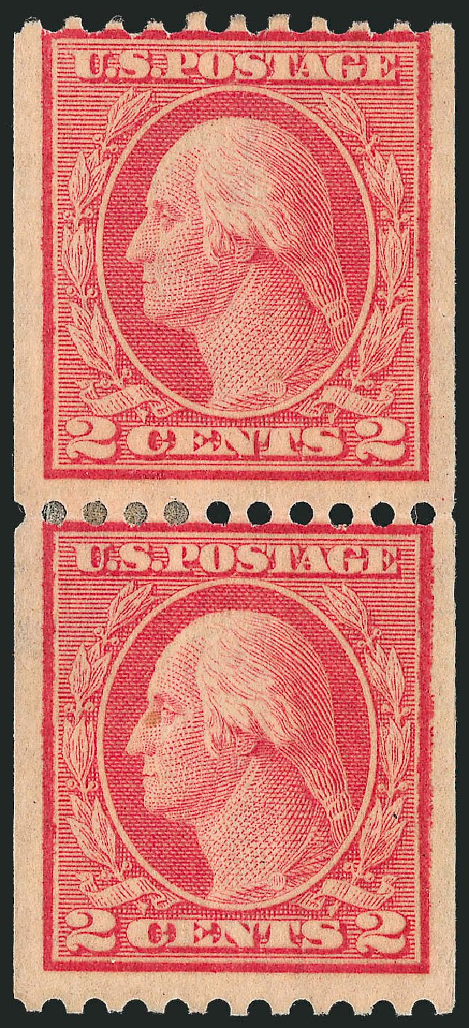 Price of US Stamp Scott Catalogue #449 - 1915 2c Washington Coil Perf 10 Horizontally. Robert Siegel Auction Galleries, Nov 2013, Sale 1061, Lot 3923