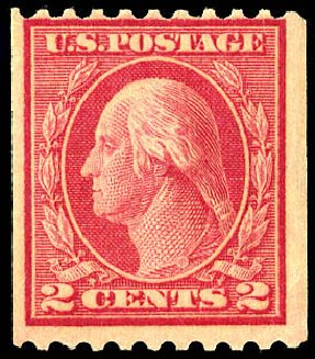 US Stamp Price Scott Catalogue # 449 - 1915 2c Washington Coil Perf 10 Horizontally. Matthew Bennett International, Dec 2008, Sale 330, Lot 1786