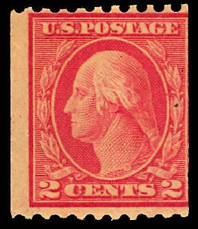 Costs of US Stamp Scott #449 - 2c 1915 Washington Coil Perf 10 Horizontally. Daniel Kelleher Auctions, Dec 2012, Sale 633, Lot 796