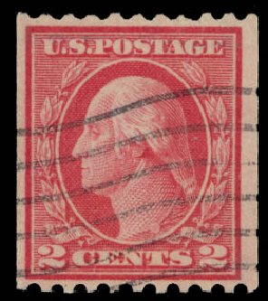 US Stamps Price Scott Catalog 449 - 2c 1915 Washington Coil Perf 10 Horizontally. Daniel Kelleher Auctions, May 2015, Sale 669, Lot 3026