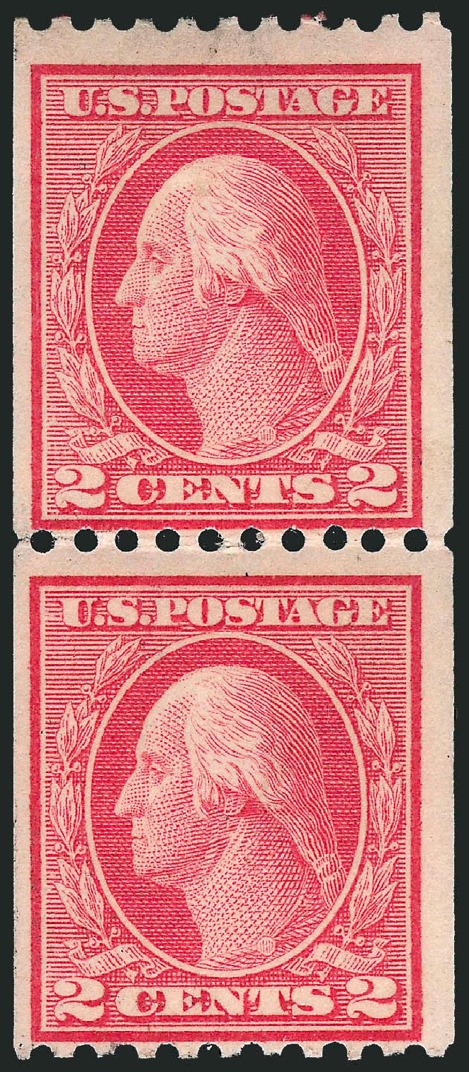 Costs of US Stamp Scott Cat. 449 - 2c 1915 Washington Coil Perf 10 Horizontally. Robert Siegel Auction Galleries, Jul 2013, Sale 1050, Lot 566