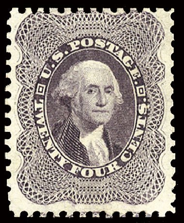 Cost of US Stamp Scott Catalog 45 - 24c 1875 Washington Reprint. Cherrystone Auctions, Mar 2009, Sale 200903, Lot 57