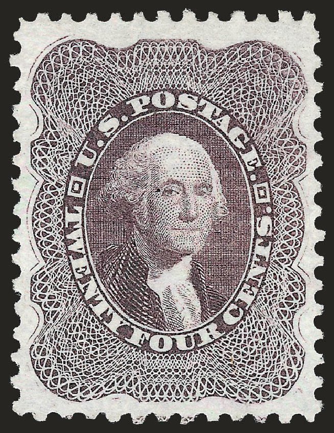 Cost of US Stamp Scott 45: 1875 24c Washington Reprint. Robert Siegel Auction Galleries, Jan 2009, Sale 968, Lot 60