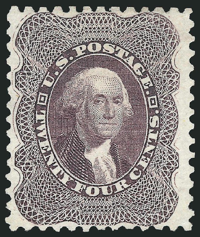 US Stamps Value Scott 45: 1875 24c Washington Reprint. Robert Siegel Auction Galleries, Mar 2013, Sale 1040, Lot 1281