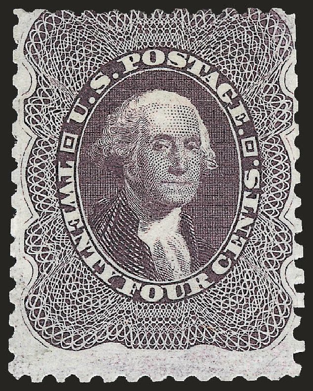 Costs of US Stamps Scott Catalog #45 - 24c 1875 Washington Reprint. Robert Siegel Auction Galleries, Apr 2010, Sale 984, Lot 251