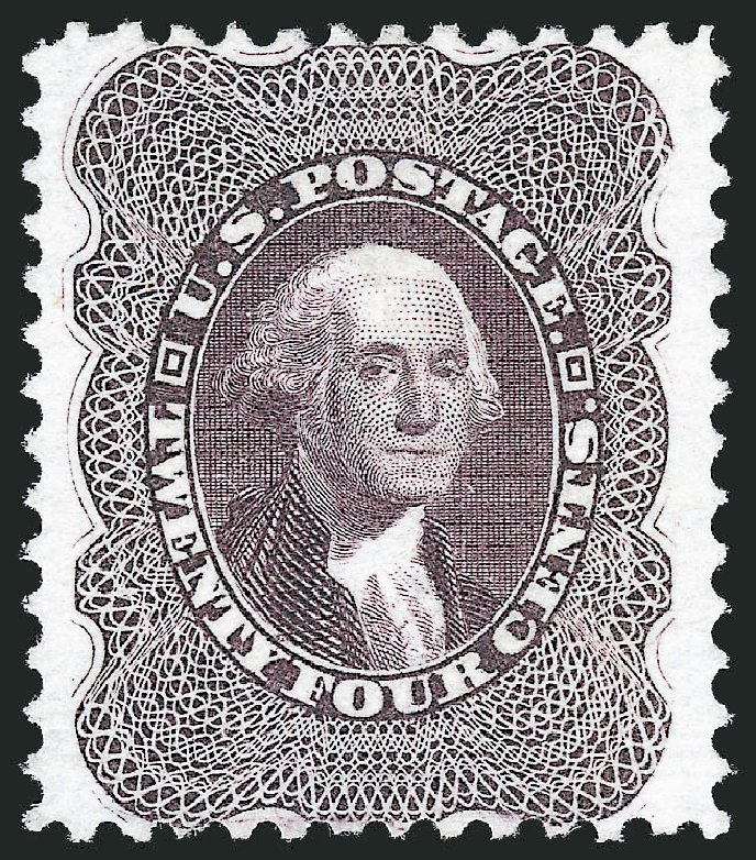 Prices of US Stamps Scott Catalog 45 - 1875 24c Washington Reprint. Robert Siegel Auction Galleries, Oct 2012, Sale 1033, Lot 4035