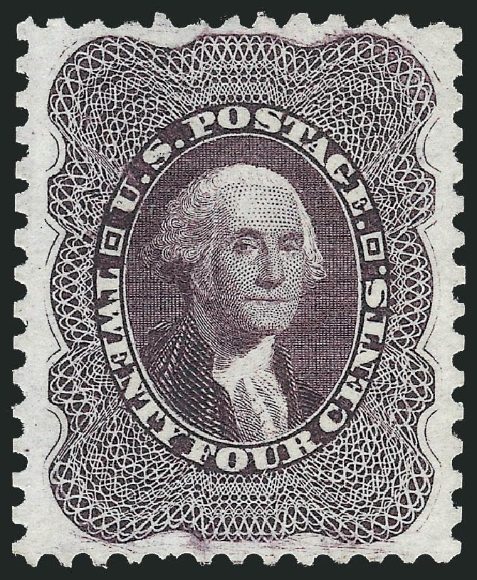 US Stamps Prices Scott Catalog #45: 1875 24c Washington Reprint. Robert Siegel Auction Galleries, Oct 2010, Sale 997, Lot 5315