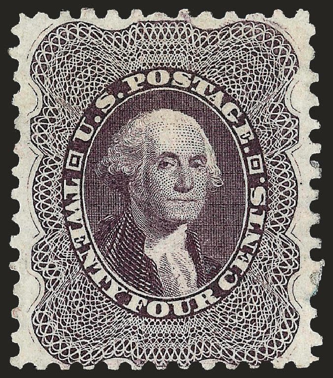 Value of US Stamps Scott Catalog 45: 24c 1875 Washington Reprint. Robert Siegel Auction Galleries, Oct 2008, Sale 963, Lot 442
