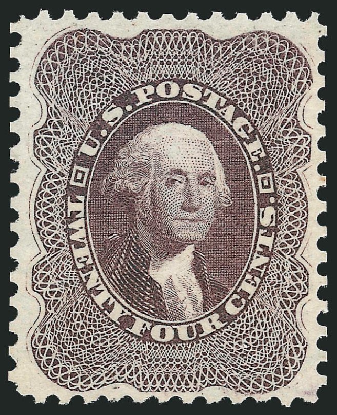 Prices of US Stamp Scott Catalog 45 - 1875 24c Washington Reprint. Robert Siegel Auction Galleries, Dec 2012, Sale 1036, Lot 106
