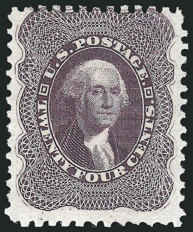 US Stamp Value Scott 45 - 1875 24c Washington Reprint. Robert Siegel Auction Galleries, Oct 2010, Sale 997, Lot 5316