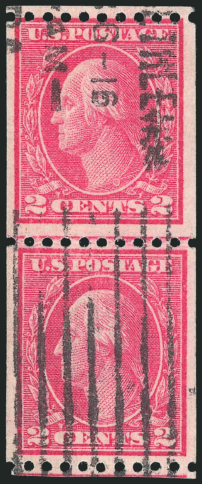 Costs of US Stamps Scott 450: 1915 2c Washington Coil Perf 10 Horizontally. Robert Siegel Auction Galleries, Sep 2012, Sale 1028, Lot 397
