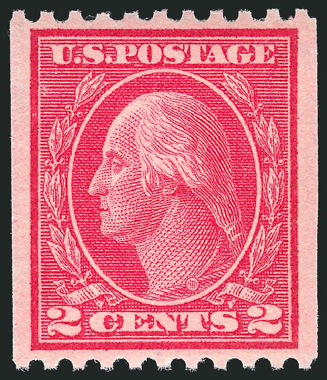 US Stamps Prices Scott 450: 1915 2c Washington Coil Perf 10 Horizontally. Robert Siegel Auction Galleries, Mar 2011, Sale 1007, Lot 2739