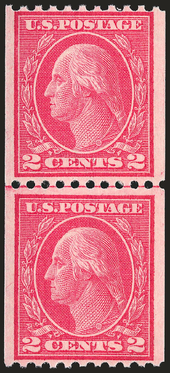 US Stamp Value Scott Catalogue 450: 2c 1915 Washington Coil Perf 10 Horizontally. Robert Siegel Auction Galleries, Jun 2009, Sale 975, Lot 1879