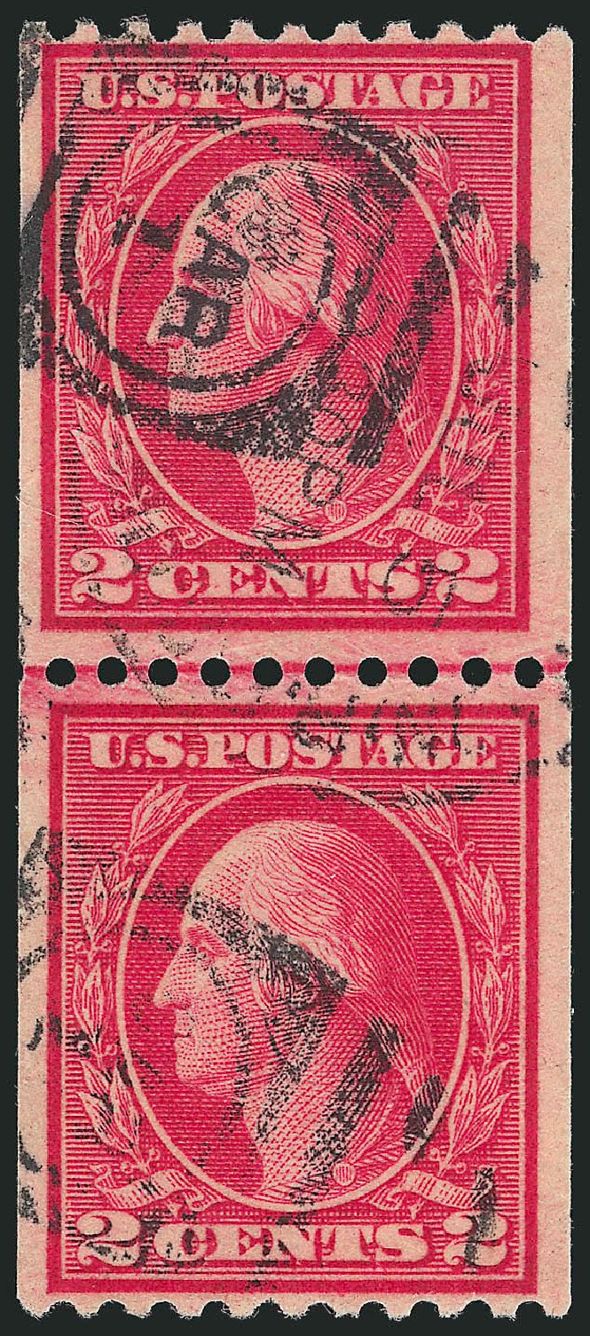 Values of US Stamps Scott Catalog #450 - 2c 1915 Washington Coil Perf 10 Horizontally. Robert Siegel Auction Galleries, Mar 2012, Sale 1019, Lot 824