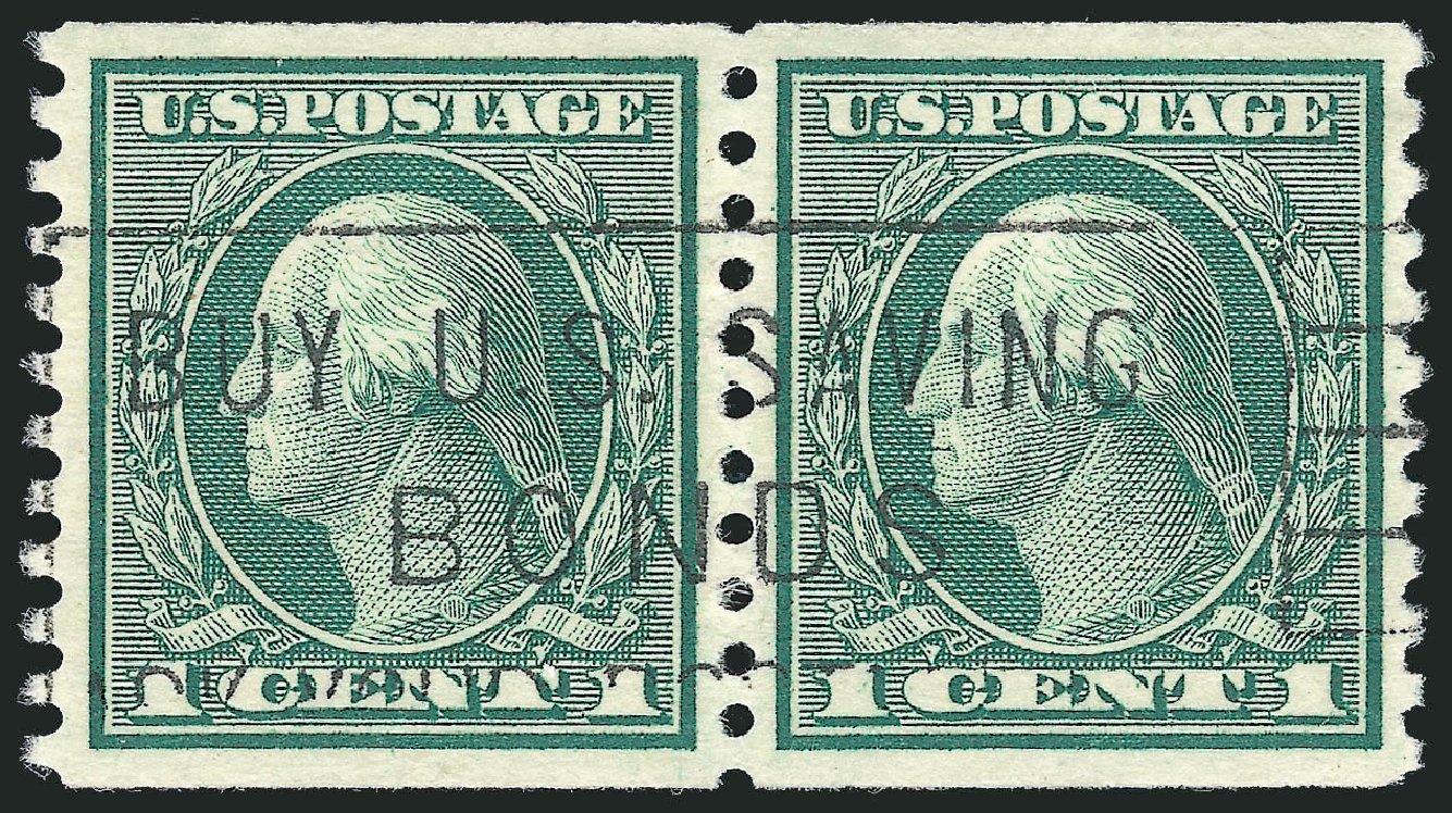 Cost of US Stamp Scott Catalog 452: 1914 1c Washington Coil Perf 10 Vertically. Robert Siegel Auction Galleries, Mar 2014, Sale 1067, Lot 1538