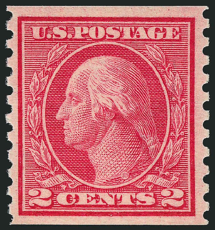 Prices of US Stamps Scott Catalogue # 453: 1914 2c Washington Coil Perf 10 Vertically. Robert Siegel Auction Galleries, Dec 2011, Sale 1017, Lot 818