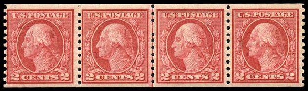 US Stamp Price Scott Catalog 453 - 1914 2c Washington Coil Perf 10 Vertically. Matthew Bennett International, Mar 2011, Sale 337, Lot 2931