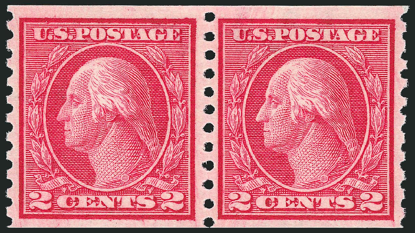 US Stamp Prices Scott Cat. #453 - 2c 1914 Washington Coil Perf 10 Vertically. Robert Siegel Auction Galleries, Oct 2011, Sale 1013, Lot 431