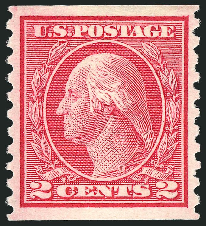 Costs of US Stamps Scott Cat. #453: 2c 1914 Washington Coil Perf 10 Vertically. Robert Siegel Auction Galleries, Oct 2010, Sale 997, Lot 6011