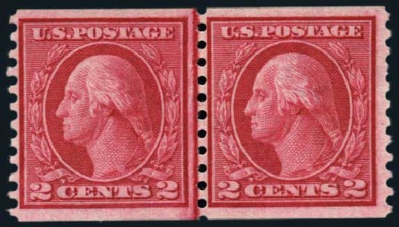 Costs of US Stamps Scott Catalogue # 453: 1914 2c Washington Coil Perf 10 Vertically. Harmer-Schau Auction Galleries, Aug 2014, Sale 102, Lot 2024