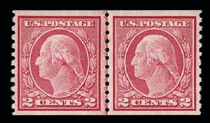 Costs of US Stamps Scott Catalog #453 - 2c 1914 Washington Coil Perf 10 Vertically. Matthew Bennett International, Dec 2007, Sale 325, Lot 2095