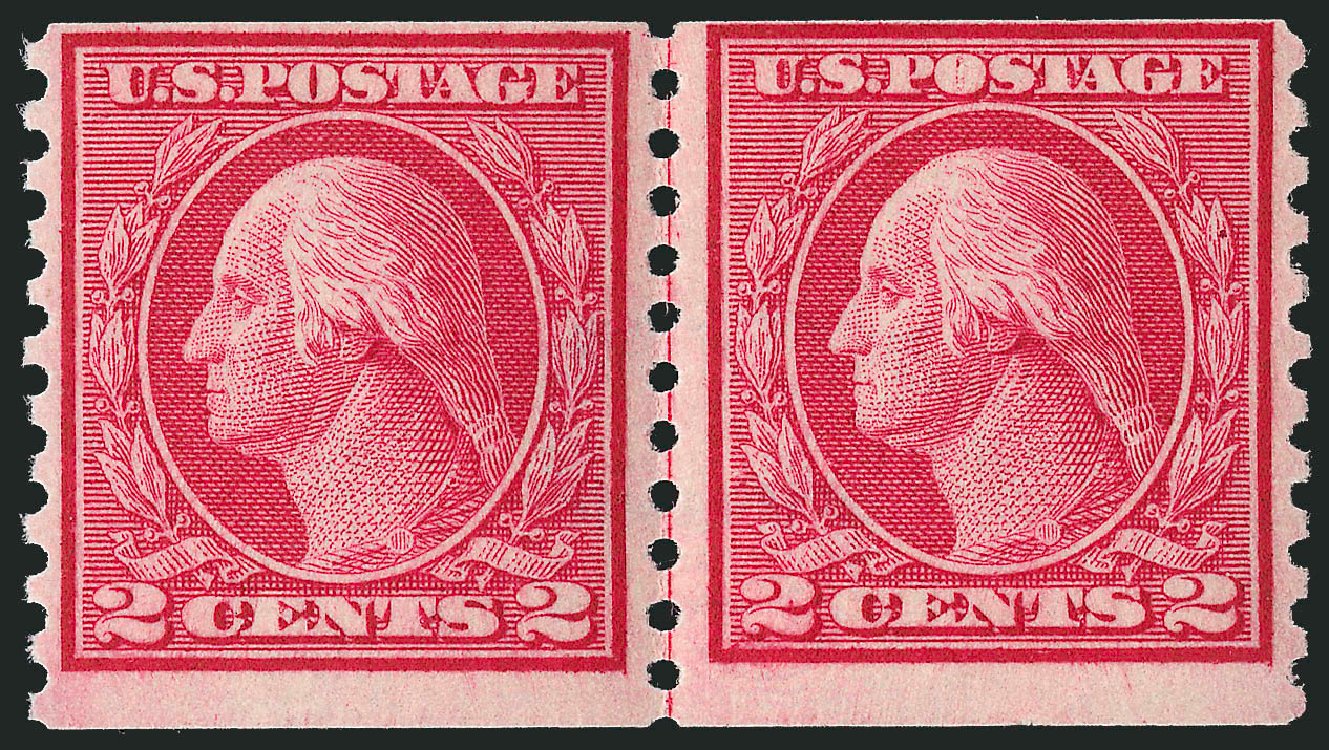 Costs of US Stamps Scott Catalogue 453: 2c 1914 Washington Coil Perf 10 Vertically. Robert Siegel Auction Galleries, Sep 2009, Sale 976, Lot 2035