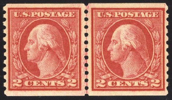 Cost of US Stamps Scott Catalog 453: 1914 2c Washington Coil Perf 10 Vertically. Cherrystone Auctions, Mar 2008, Sale 200803, Lot 272