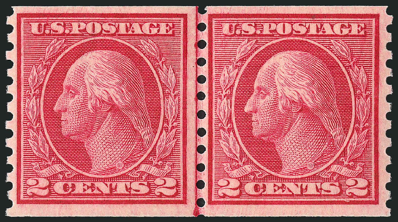 US Stamp Price Scott Cat. #453: 1914 2c Washington Coil Perf 10 Vertically. Robert Siegel Auction Galleries, Oct 2008, Sale 963, Lot 992