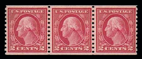 Value of US Stamps Scott # 453: 1914 2c Washington Coil Perf 10 Vertically. Matthew Bennett International, Dec 2007, Sale 325, Lot 2093