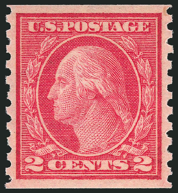 Cost of US Stamp Scott Cat. #454: 2c 1915 Washington Coil Perf 10 Vertically. Robert Siegel Auction Galleries, Mar 2013, Sale 1040, Lot 1829