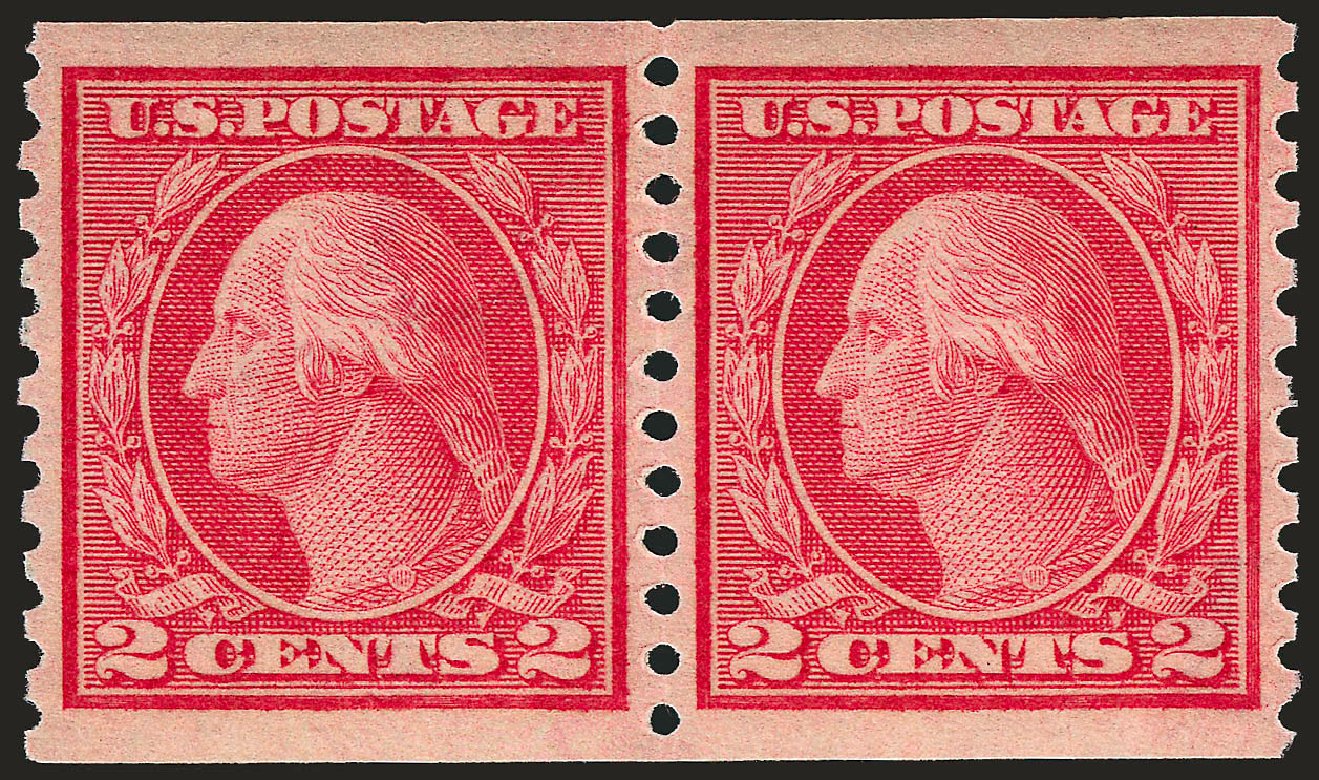 Cost of US Stamps Scott Catalog # 454: 1915 2c Washington Coil Perf 10 Vertically. Robert Siegel Auction Galleries, Sep 2008, Sale 962, Lot 2739
