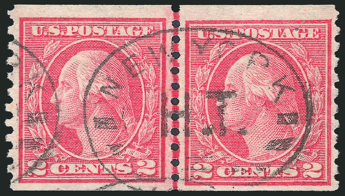 Value of US Stamps Scott Cat. # 454 - 1915 2c Washington Coil Perf 10 Vertically. Robert Siegel Auction Galleries, Mar 2013, Sale 1040, Lot 1830