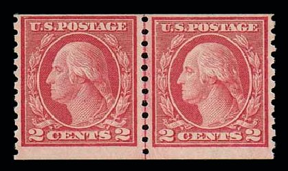 US Stamps Price Scott # 454: 1915 2c Washington Coil Perf 10 Vertically. Matthew Bennett International, Dec 2007, Sale 325, Lot 2101