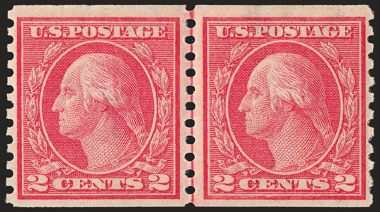 Prices of US Stamps Scott 454: 2c 1915 Washington Coil Perf 10 Vertically. Robert Siegel Auction Galleries, Jun 2009, Sale 975, Lot 1881