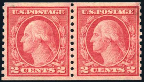 Cost of US Stamps Scott Cat. # 454: 1915 2c Washington Coil Perf 10 Vertically. Harmer-Schau Auction Galleries, Jul 2010, Sale 86, Lot 534
