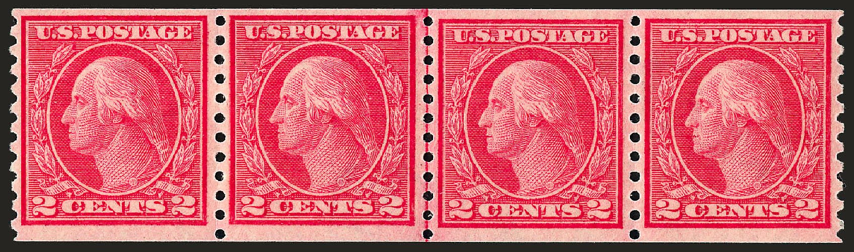 US Stamp Values Scott Catalogue 454: 2c 1915 Washington Coil Perf 10 Vertically. Robert Siegel Auction Galleries, Oct 2008, Sale 963, Lot 994