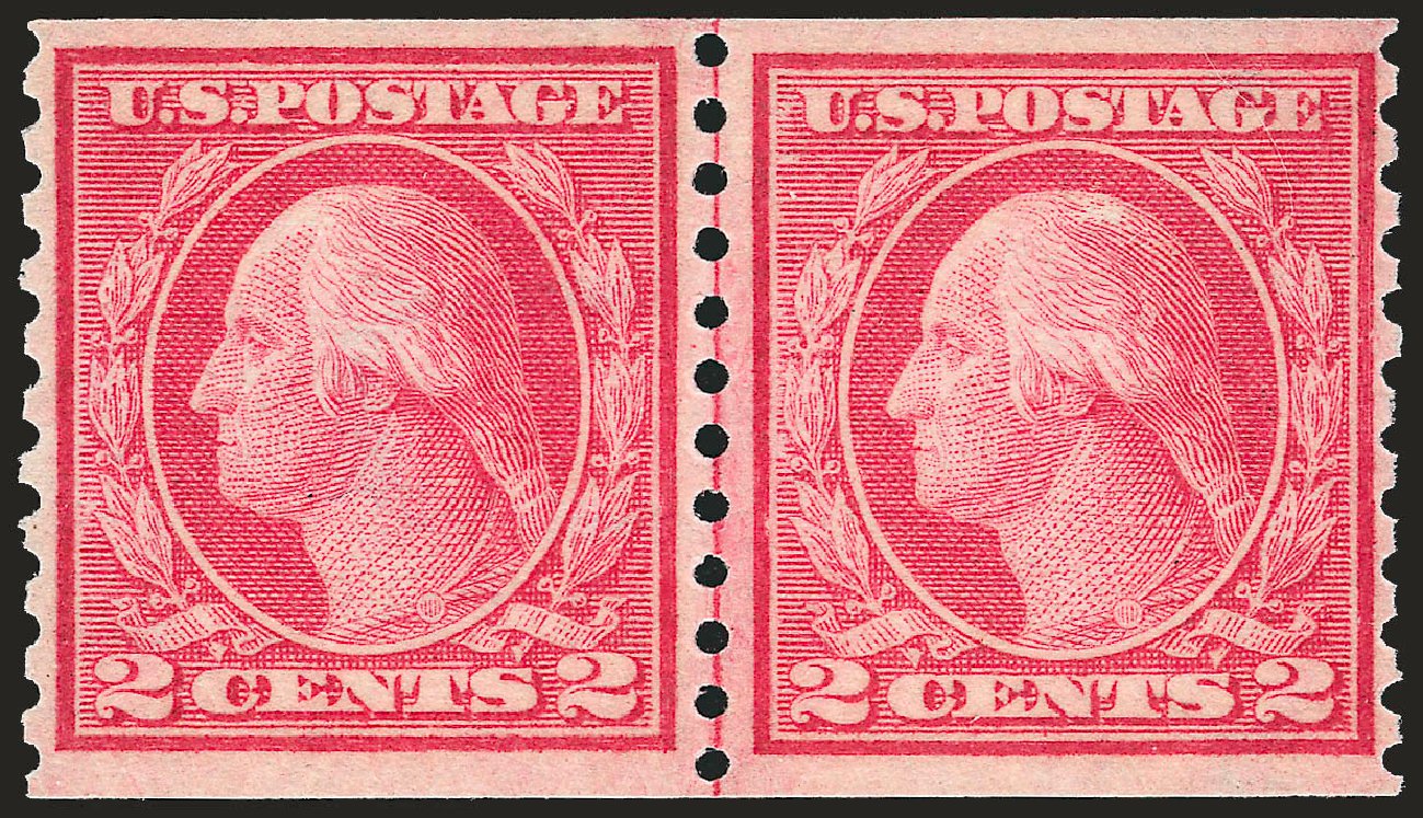 Costs of US Stamp Scott Cat. 454 - 2c 1915 Washington Coil Perf 10 Vertically. Robert Siegel Auction Galleries, Jun 2010, Sale 992, Lot 2484