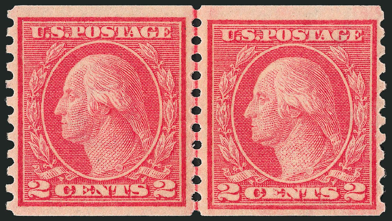Price of US Stamps Scott # 454: 1915 2c Washington Coil Perf 10 Vertically. Robert Siegel Auction Galleries, Oct 2008, Sale 963, Lot 995