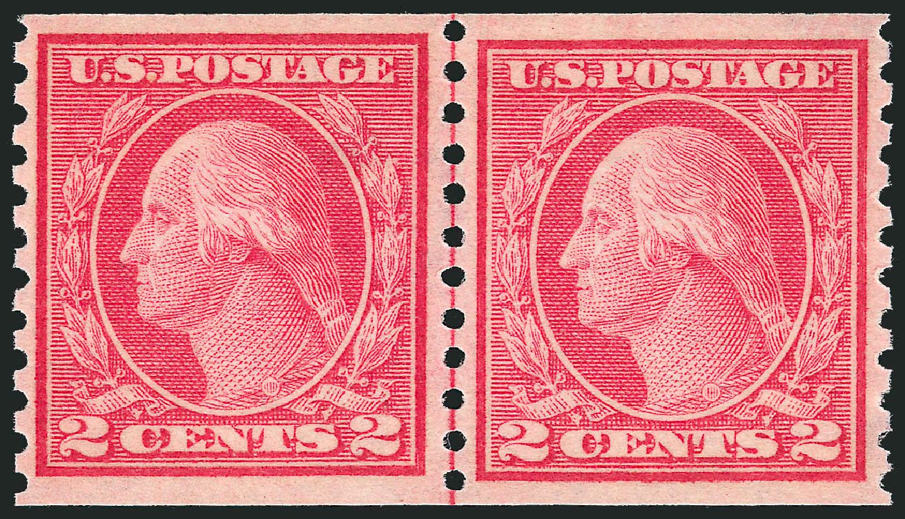 US Stamps Prices Scott Catalog # 454: 1915 2c Washington Coil Perf 10 Vertically. Robert Siegel Auction Galleries, Oct 2011, Sale 1013, Lot 432