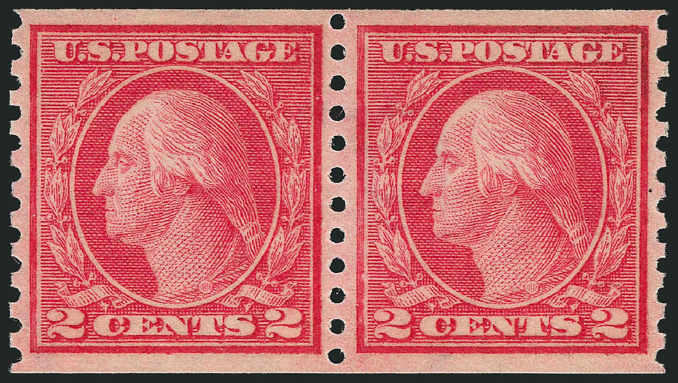Price of US Stamp Scott Catalog # 454: 2c 1915 Washington Coil Perf 10 Vertically. Robert Siegel Auction Galleries, Nov 2012, Sale 1034, Lot 422