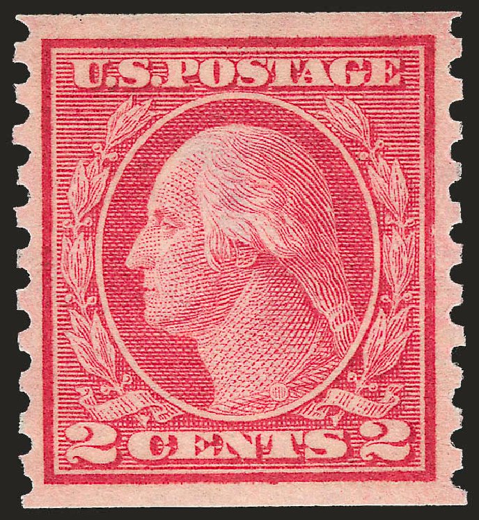 Cost of US Stamps Scott Catalog # 454: 2c 1915 Washington Coil Perf 10 Vertically. Robert Siegel Auction Galleries, Sep 2009, Sale 968B, Lot 592