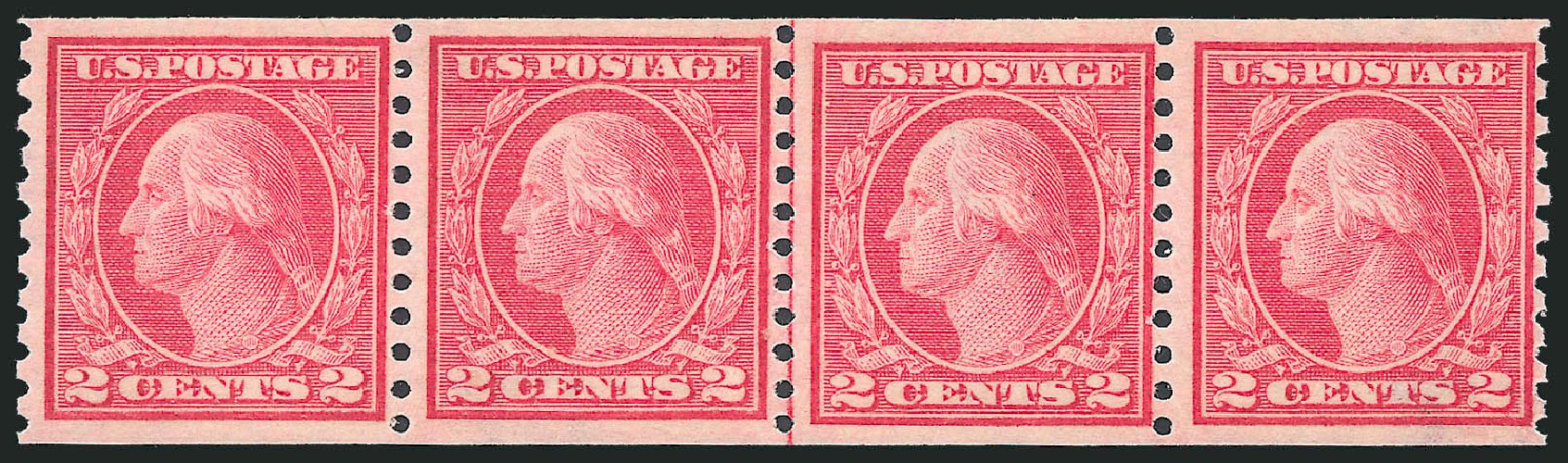 Value of US Stamp Scott #454: 2c 1915 Washington Coil Perf 10 Vertically. Robert Siegel Auction Galleries, Mar 2011, Sale 1007, Lot 2743